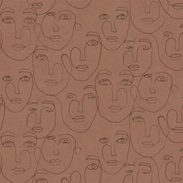 Панно "Elle" арт.ETD15 004, коллекция "Etude vol.2", производства Loymina, с изображением абстрактного рисунка женского лица из линий, купить в магазине в Москве, бесплатная доставка